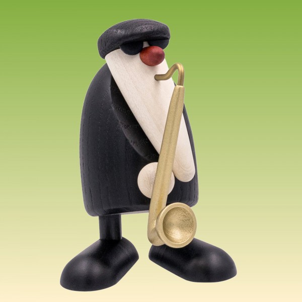Herr Steiger am Saxophon