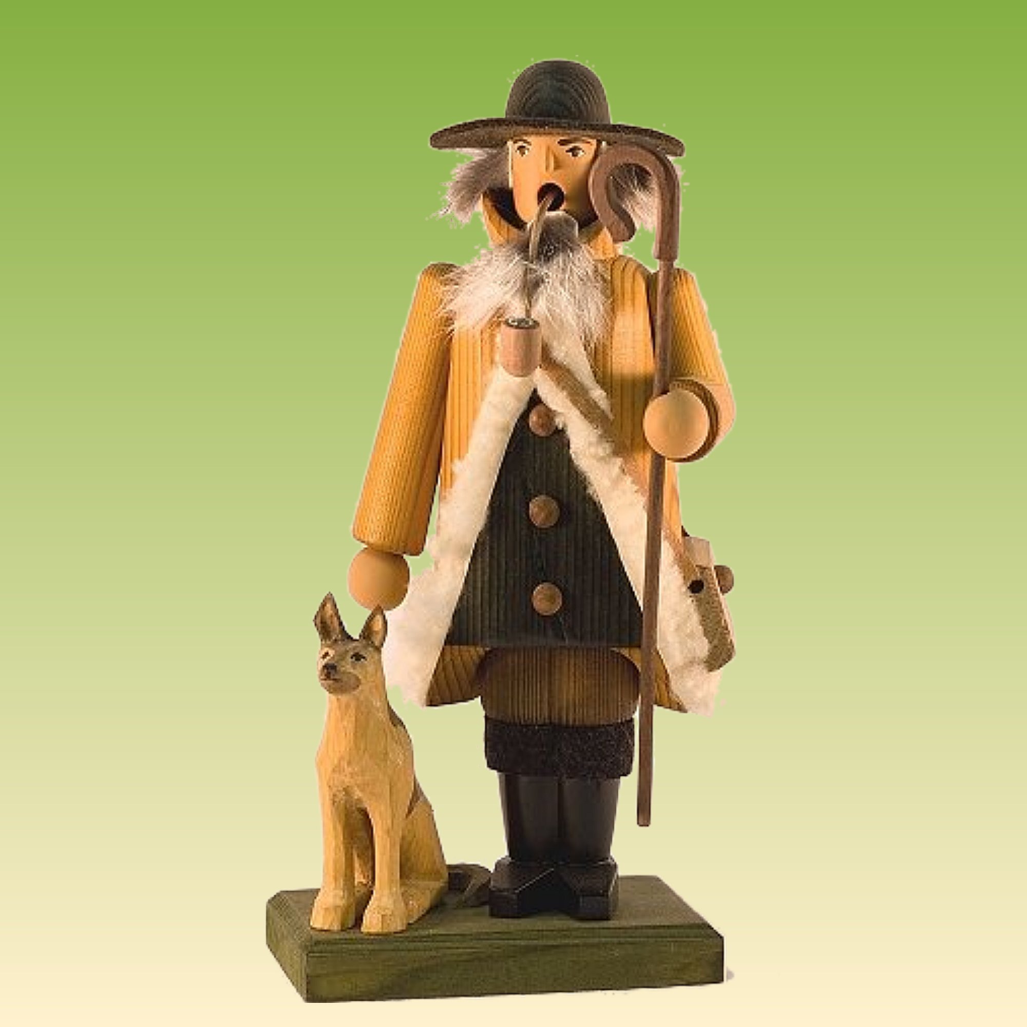 Räuchermann Schäfer mit Hund | Erzgebirgische Volkskunst - Schnitzer ...