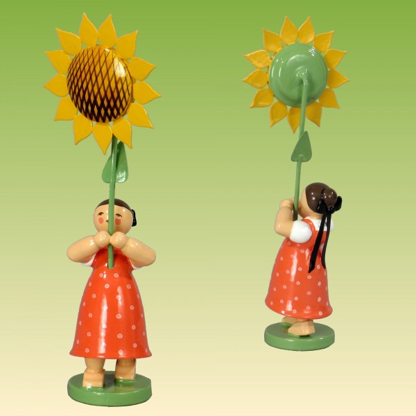 Blumenkind Mädchen mit Sonnenblume