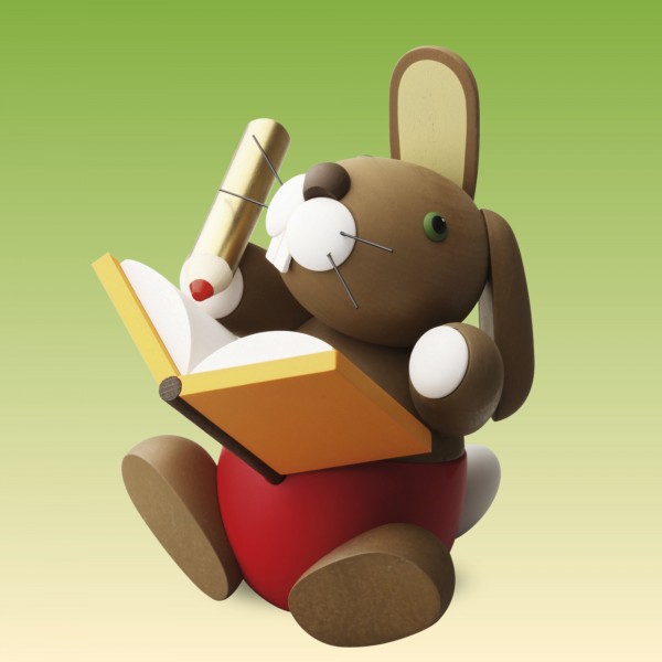 Hase "Helge" lesend