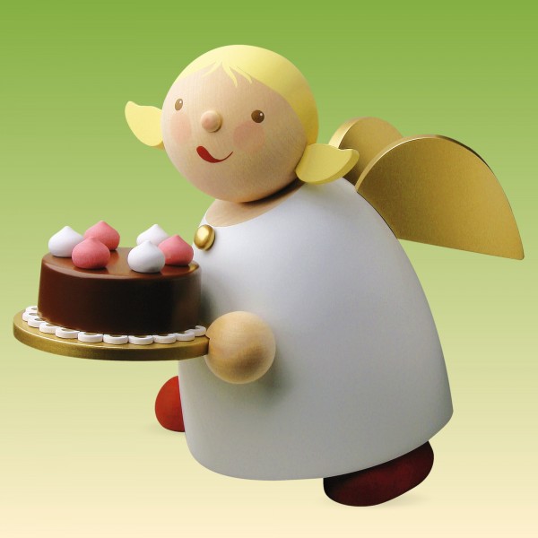 Schutzengel mit Torte 16 cm