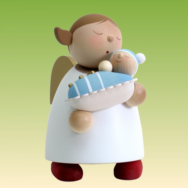 Schutzengel mit Baby-Junge 16cm