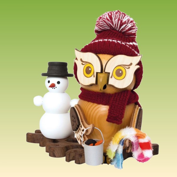 Eule mit Schneemann