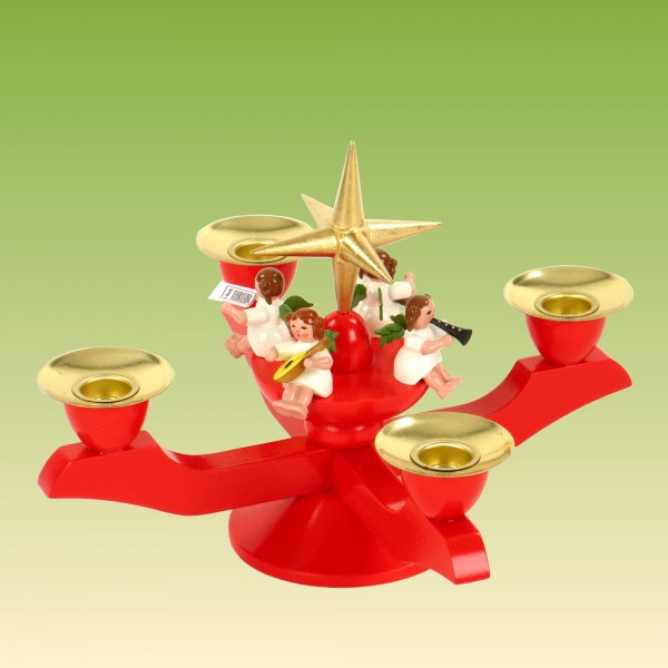 Adventsleuchter mit Engel, farbig