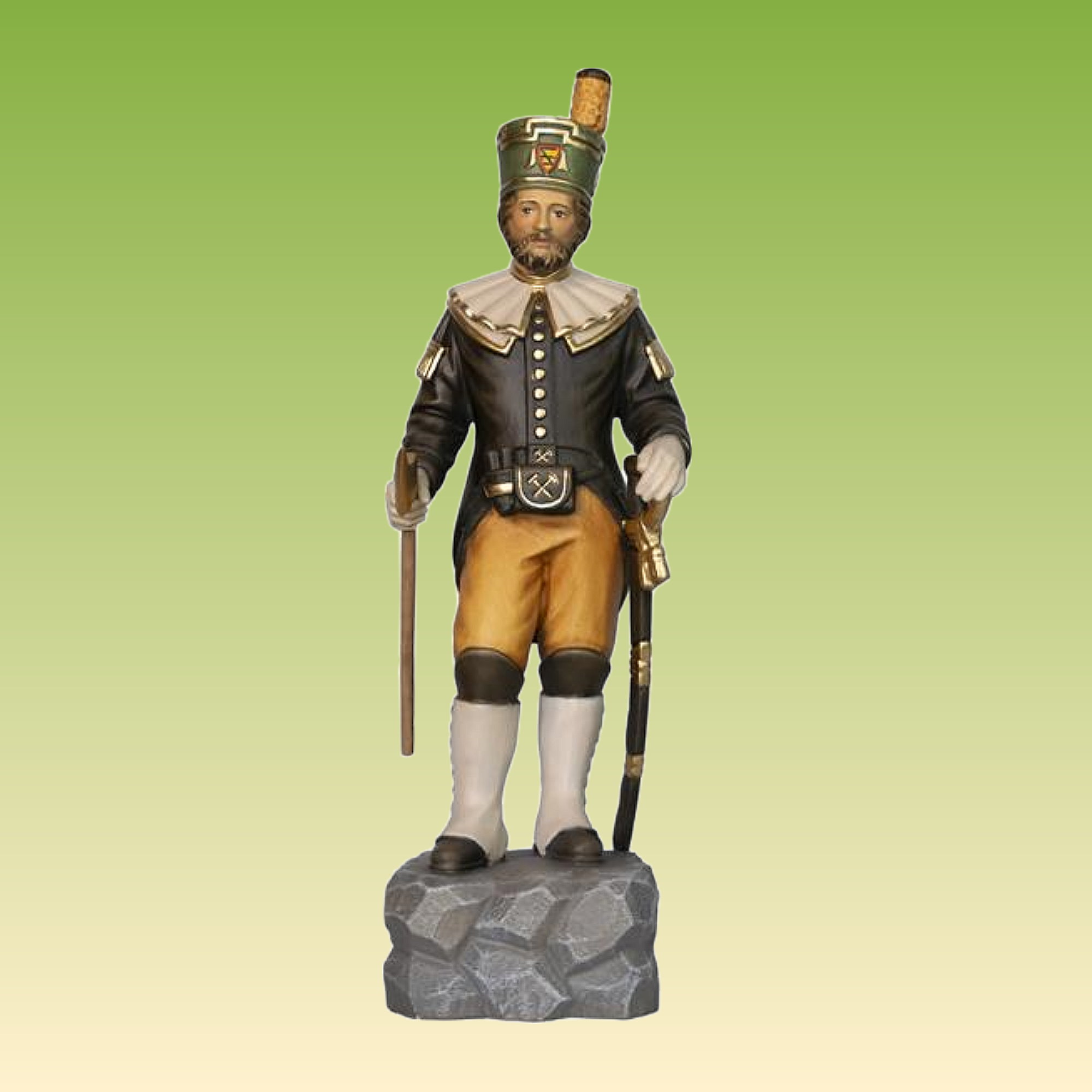 Bergmänner Figuren Erzgebirgische Volkskunst Schnitzer Häusl