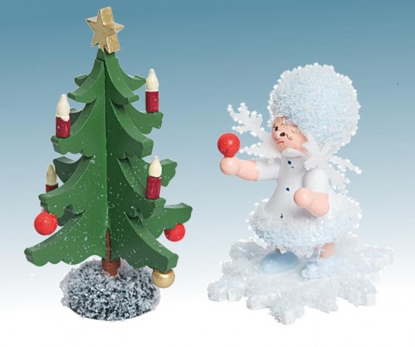 Schneeflöckchen mit Tannenbaum