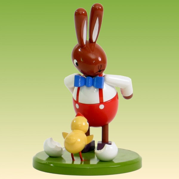 Hase mit kleinem Kücken, groß