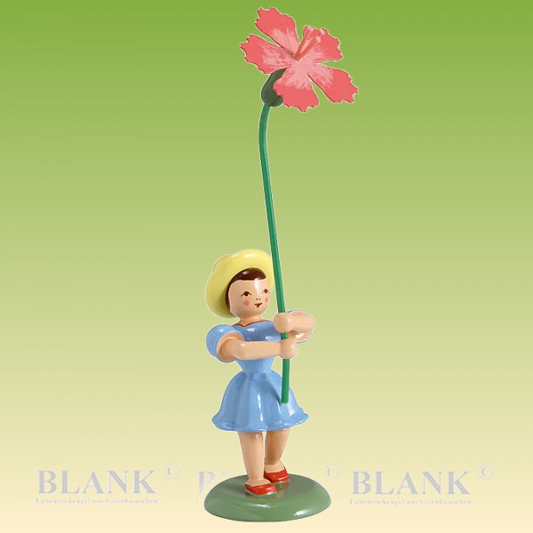 Blumenkind Mädchen mit Nelke