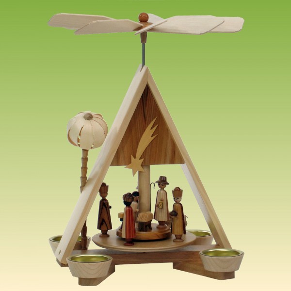 Pyramide Christi Geburt mit Palmen