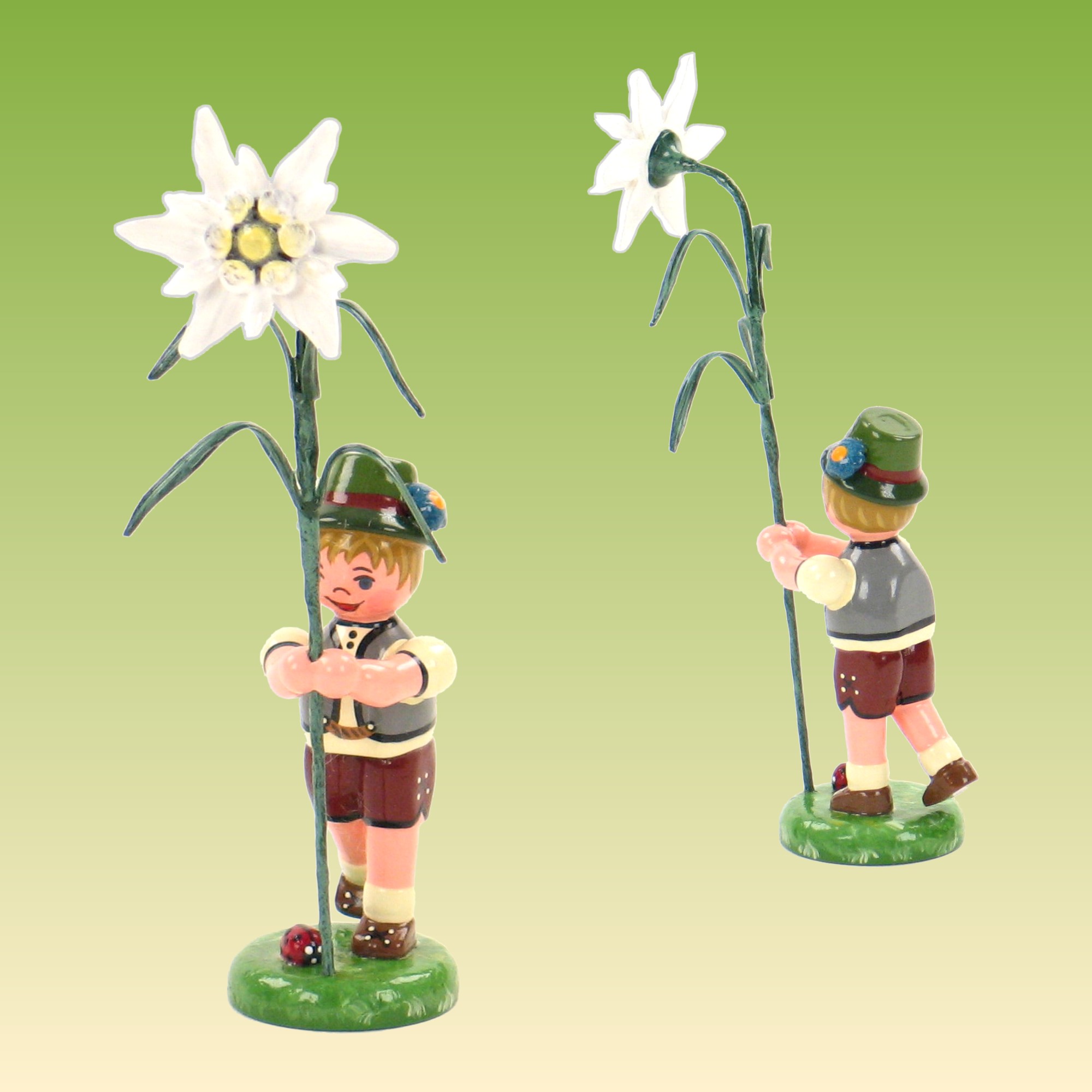 Fiebiger Floristik Edelweiss Meisje - Hangende Elf Figuur, Handbeschilderd Kunsthars